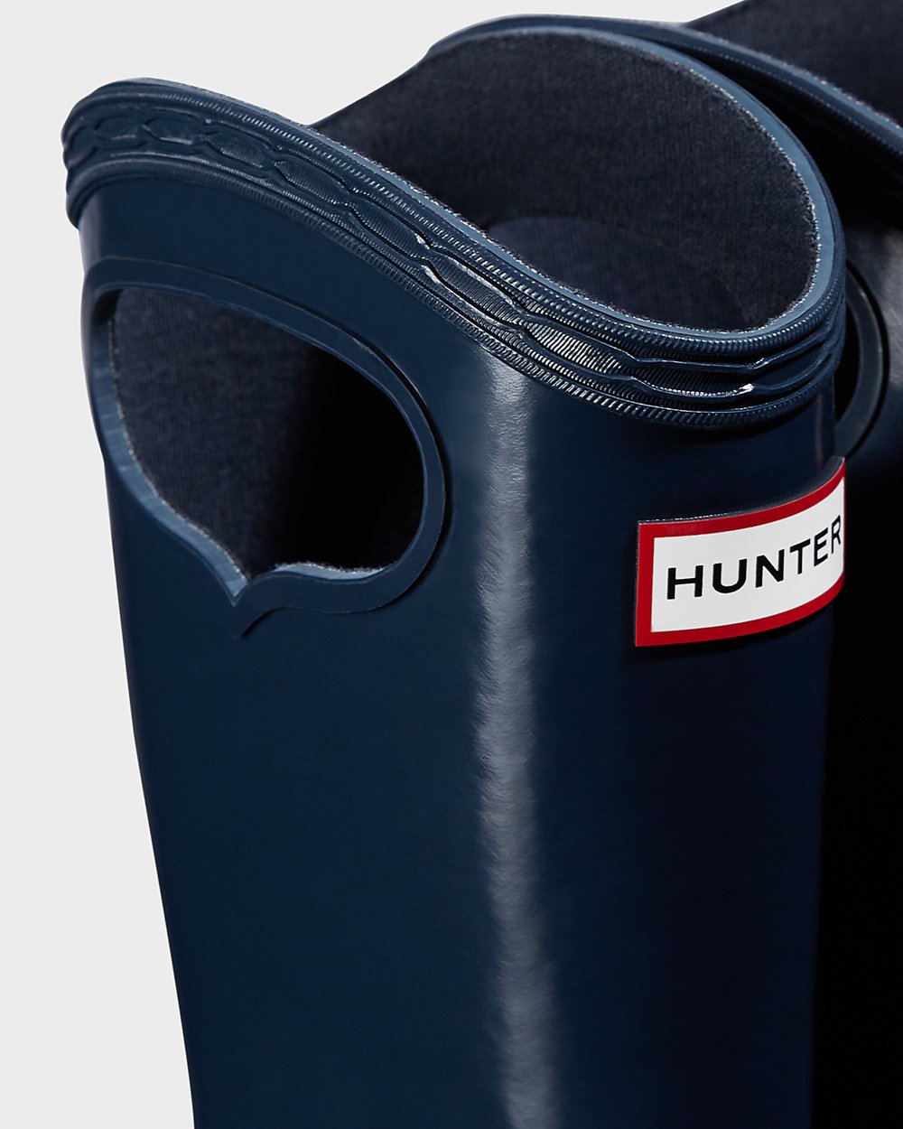 Hunter Niños Original First Classic Grab Handle Gloss - Botas de Lluvia Azul Marino - 426-AHQMJC